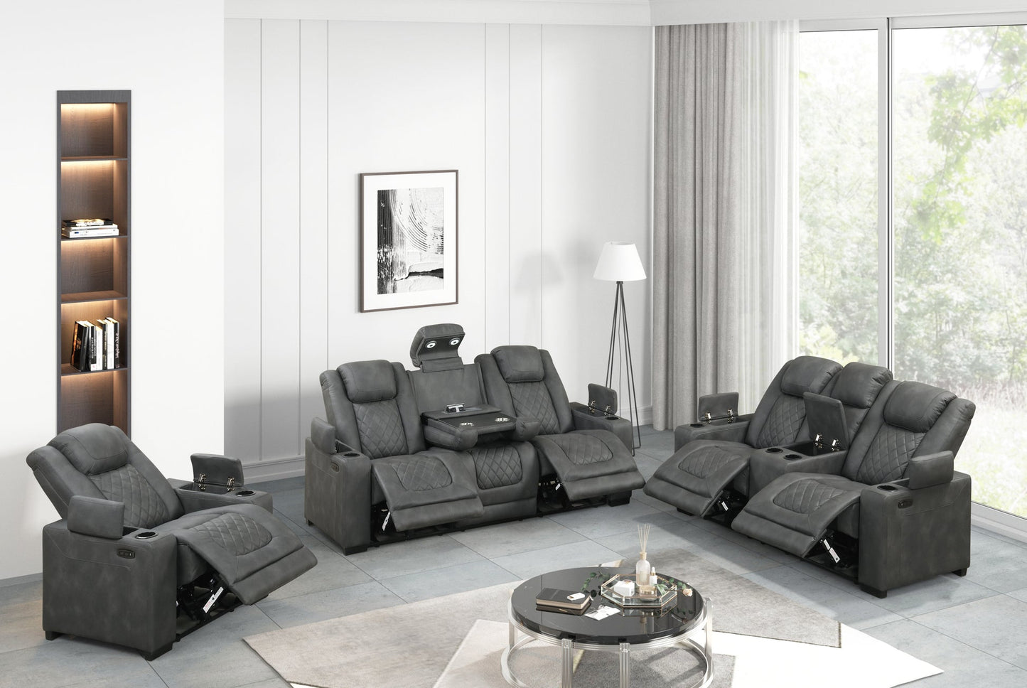 Rima D.Grey POWER 3pc Reclining Set S4306