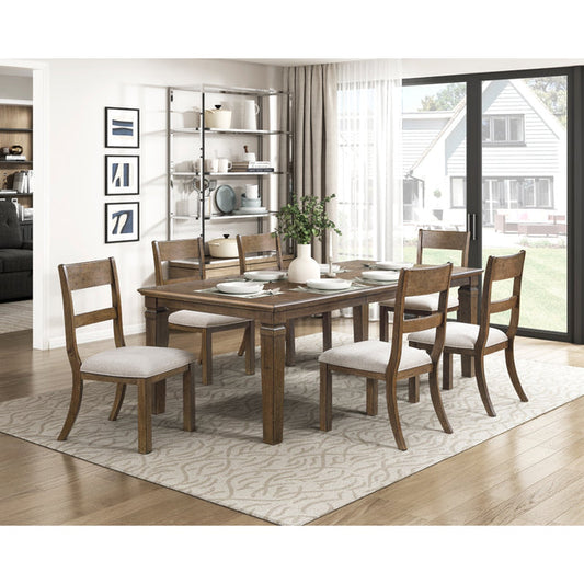 Quinn Light Brown Extendable Dining Set 6020