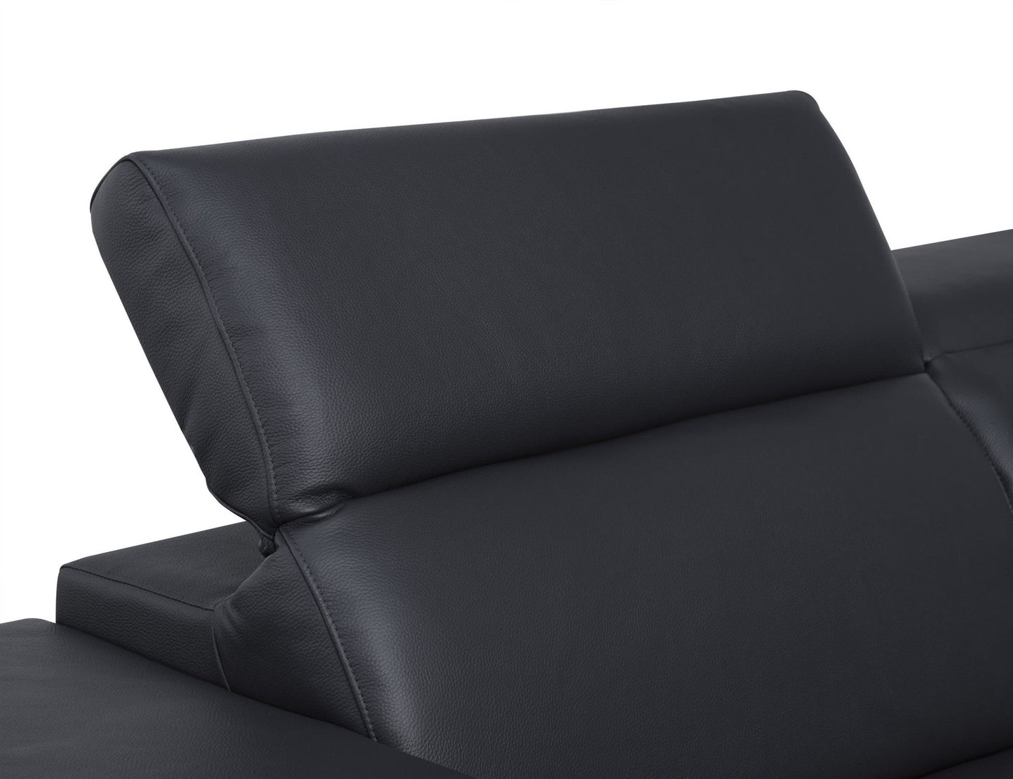 Favo Black Italian Leather Sectional MI-1255