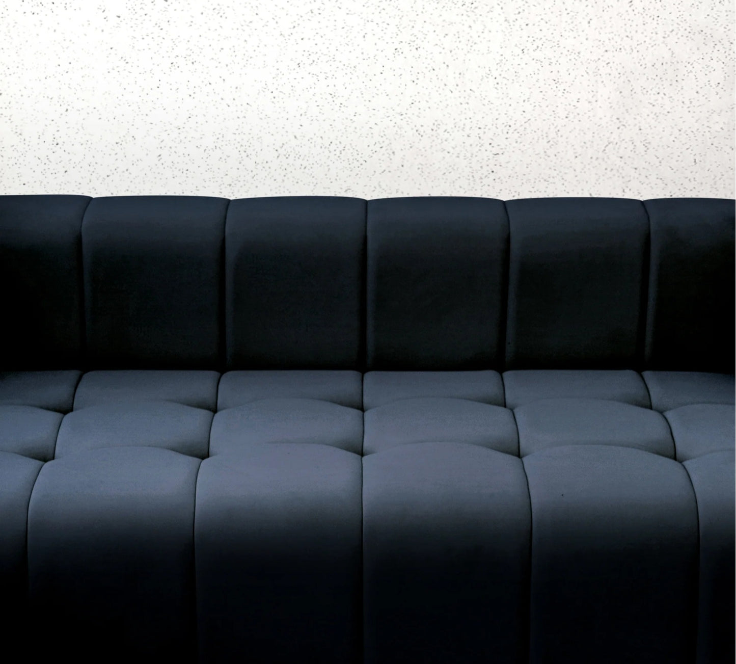 Nolan U-Shape Corner Sofa - Black Velvet