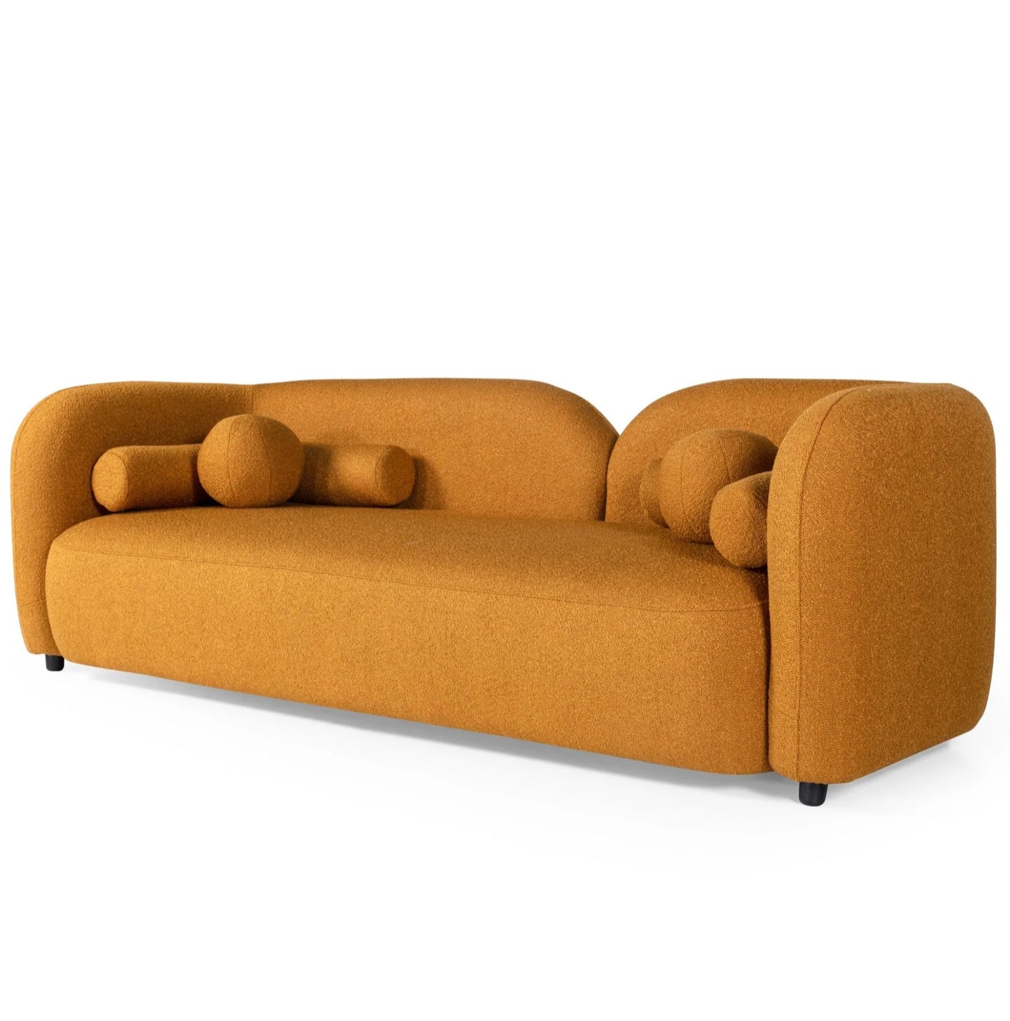 Donna Japandi Style  Yellow Boucle Sofa