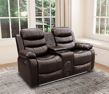 Marisol Brown LED/BLUETOOTH SPEAKERS Reclining Living Room Set S1887