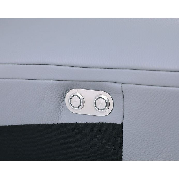 Picasso Light Blue 2-POWER  Leather Match 6pc Sectional  MI631