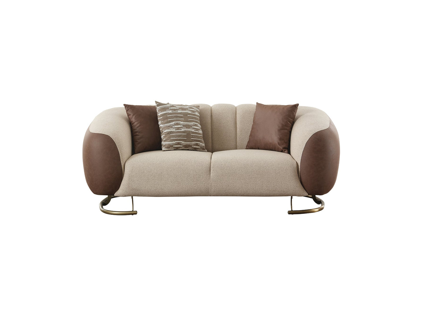 Palmera 3-pieces (Sofa & Loveseat & Chair) Livingroom Set Cream