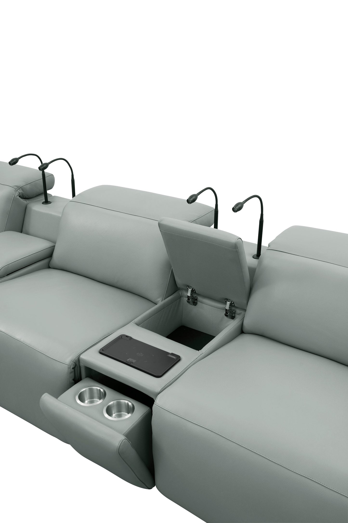 Diamante Grey 3pc POWER Reclining Sofa MI-2515