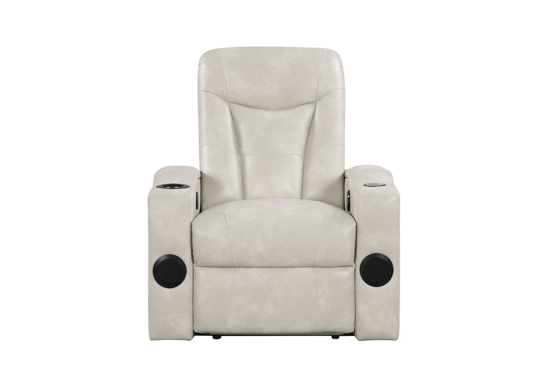 Topgun2 Ivory POWER/LED/BLUETOOTH SPEAKERS Reclining Chair