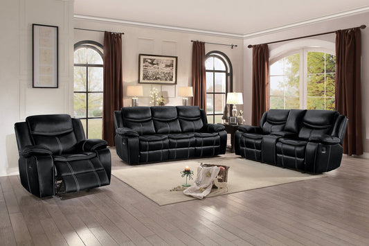 Bastrop Black Reclining Living Room Set 8230