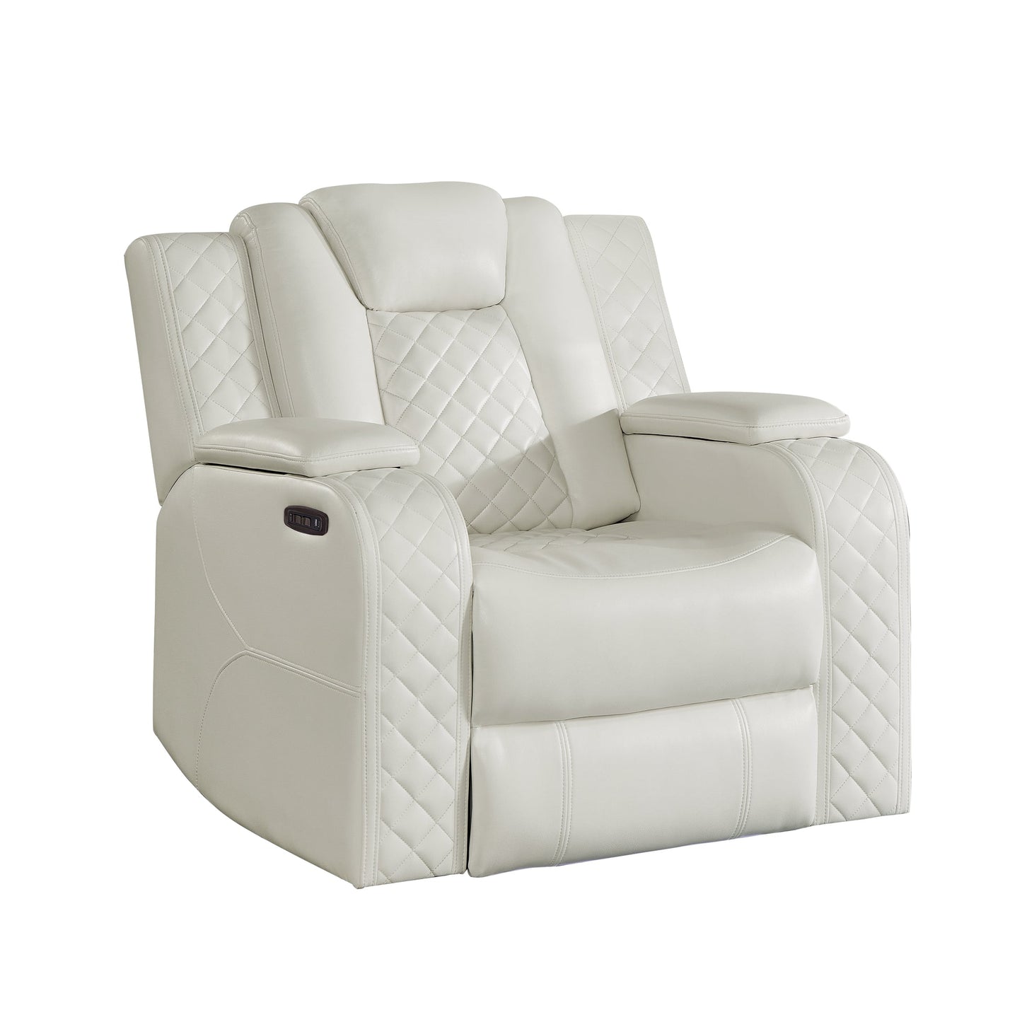 Eclipse White POWER/LED/BLUETOOTH SPEAKERS 3pc Reclining Set S3480