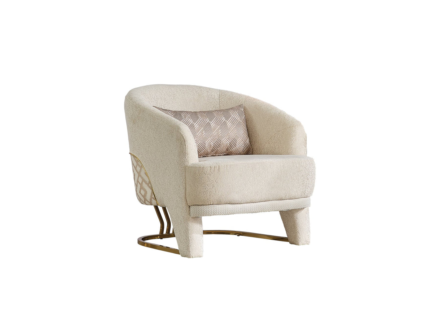 Zen 3-pieces (Sofa & Loveseat & Chair) Livingroom Set Cream