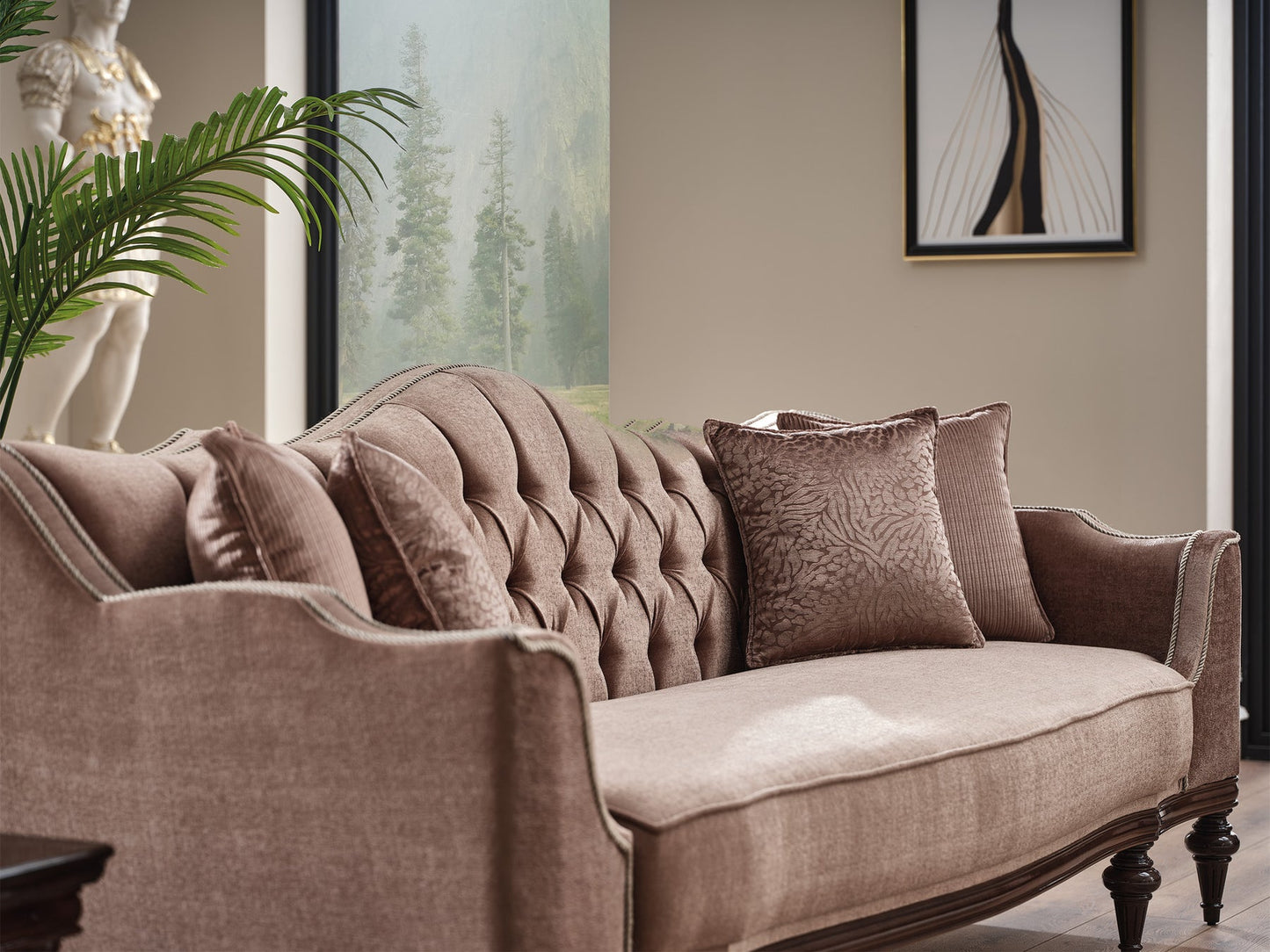 Zumrut 3-pieces (Sofa & Loveseat & Chair) Livingroom Set Light Brown