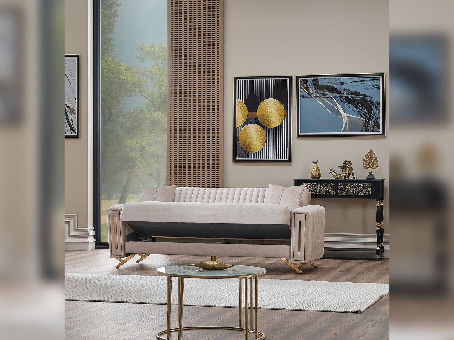 Senfoni 3-pieces (Sofa & Loveseat & Chair) Livingroom Set Beige