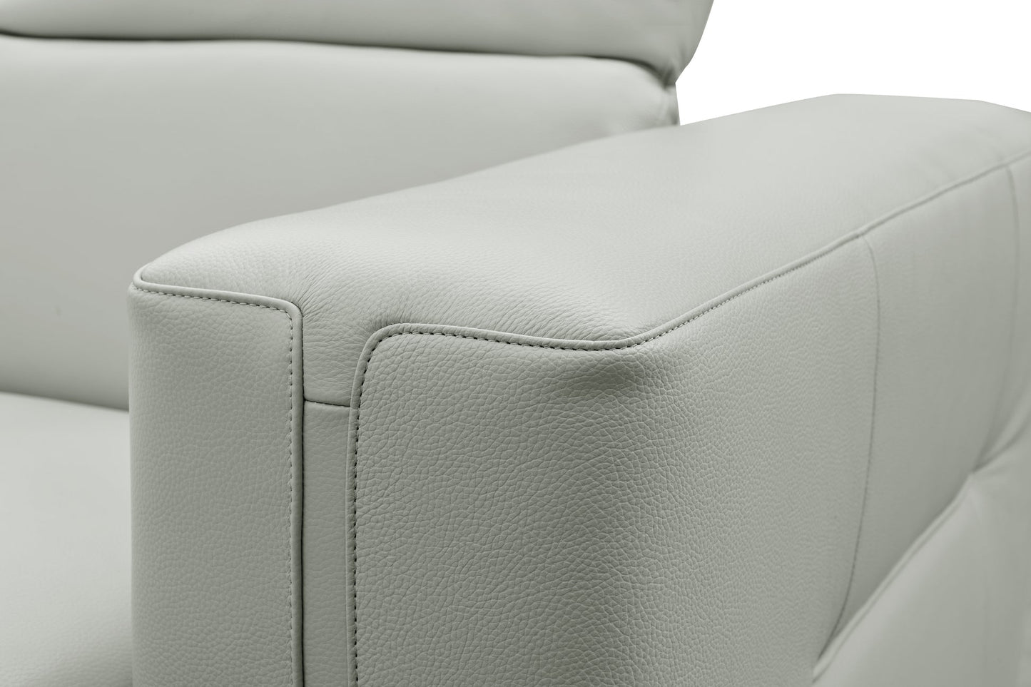 Noel Grey Italian Leather/Match POWER Reclining Sectional with Chaise MI-2525