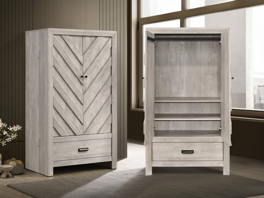 Valor Antique White Armoire B9330