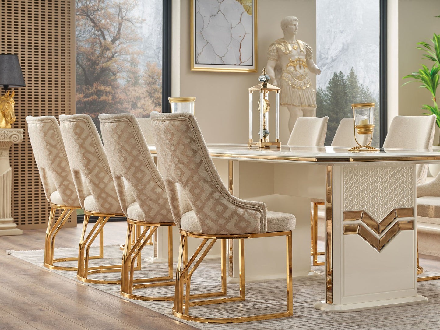 Zen Diningroom Set (78"Dining Table & 6 Dining Chair)