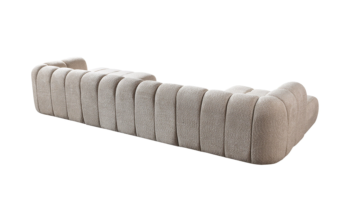 Lis Sand Boucle Double Chaise 147" Sectional