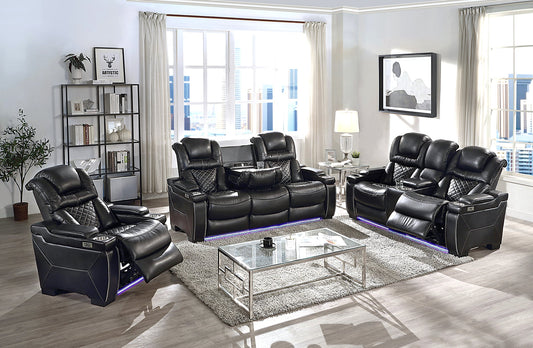 Romina Black POWER 3pc Reclining Set