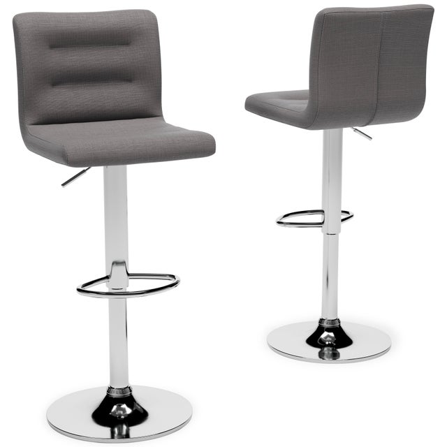 Pollzen Grey Barstool Set (Set of 2) D121-830