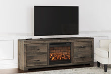 Load image into Gallery viewer, Trinell Brown 72&quot; TV Stand with Fireplace W446-168