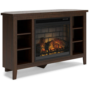 Camiburg Warm Brown Corner 48" TV Stand with Fireplace W283-67