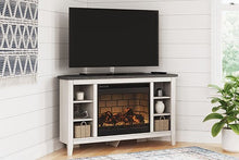 Load image into Gallery viewer, Dorrinson Two-tone Corner TV Stand with Fireplace W287-67