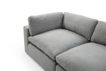 Load image into Gallery viewer, XL Cloud Grey Sectional with Ottoman