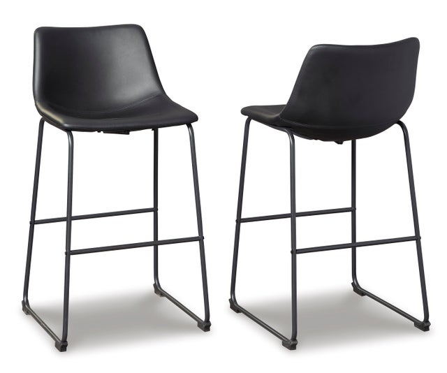 Centiar Black Counter Height Barstool Set of 2 D372