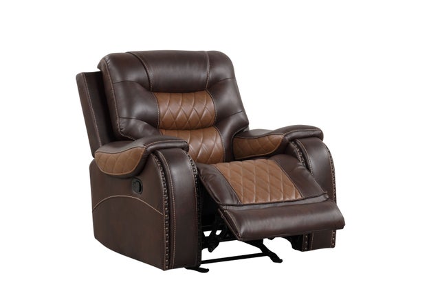 Ashley1001 2Tone Brown OVERSIZED 3pc Reclining Set