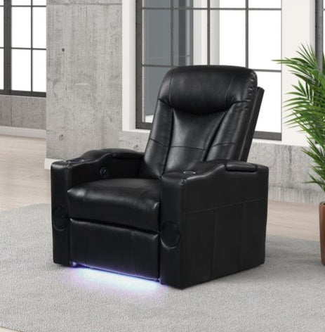 Topgun Black - Power Recliner (Bluetooth Speaker + Led Light)