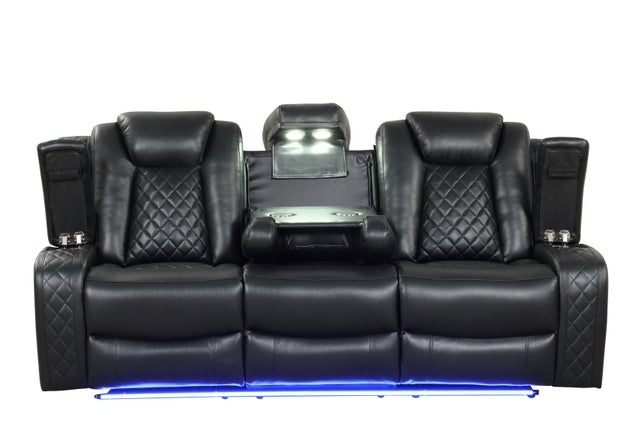 Luz Black  BLUETOOTH SPEAKERS/LED 3pc Reclining Set