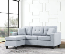 Load image into Gallery viewer, Cris Light Grey Linen Reversible Sectional
