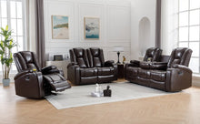 Load image into Gallery viewer, Noah Brown 3pc Reclining Set
