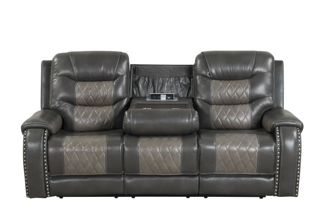 Ashley1003 2Tone Grey OVERSIZED 3PC Reclining Set