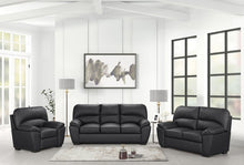 Load image into Gallery viewer, Tiffany  Black Leather Living Room Set