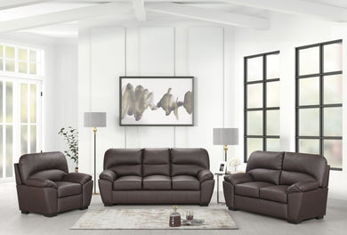 Tiffany Brown Leather Living Room Set