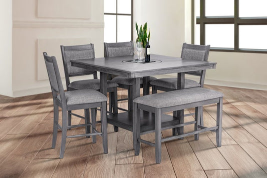 6pc Grey Counter Height Set D2300