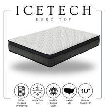 Load image into Gallery viewer, ICETECH 10&quot; Euro Top Queen Mattress
