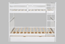 Load image into Gallery viewer, BB31 Full/Full Bunk Bed w/Twin Trundle White