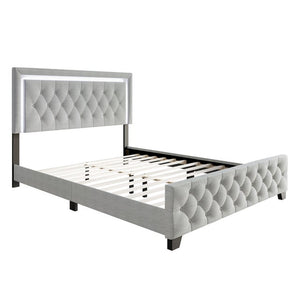 HH240 Grey LED Platform Bed