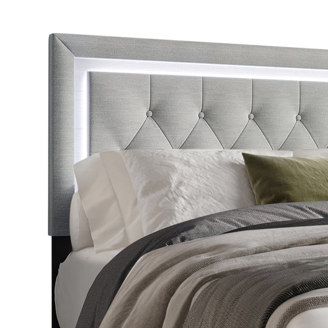 HH240 Grey LED Platform Bed