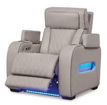 Load image into Gallery viewer, Boyington Gray POWER/LED/AIR MASSAGE/GENUINE LEATHER Reclining Sofa and Loveseat U27105