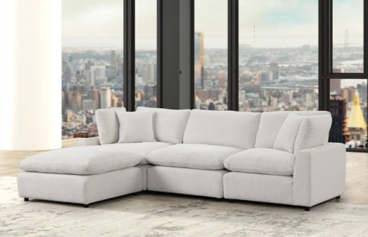 Sky 118" Boucle Sand Modular Sectional