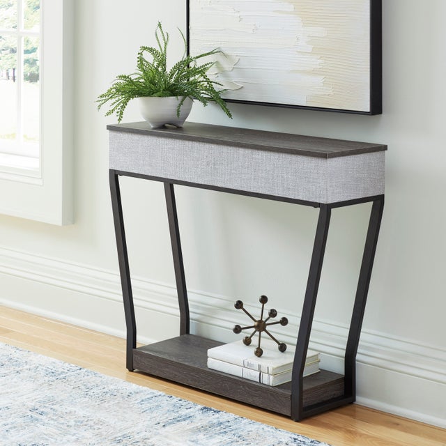 Sethlen Gray/Black Console Table   A4000640