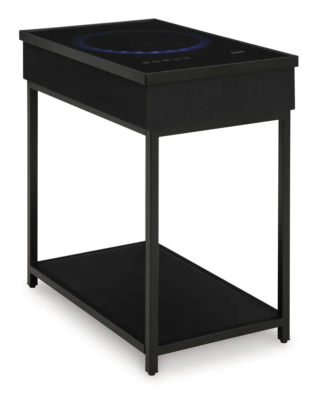 Gemmet Black Accent Table & Speaker A4000643
