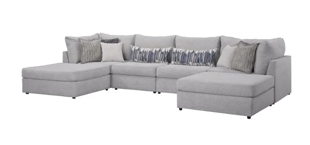 Behold Ecru Chenille Moduler Sectional 2880