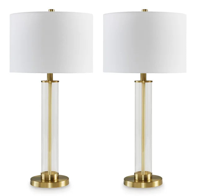 Orenman Clear/Brass Finish Table Lamp L431584