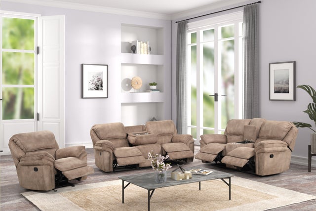 Austin OVERSIZED Mocha 3pc Reclining Set