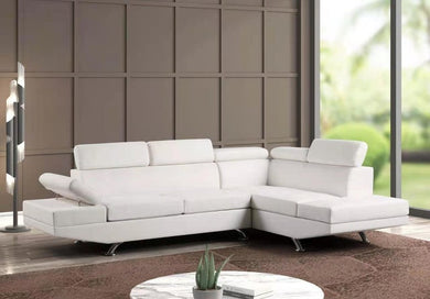 Moderno White Leather Sectional