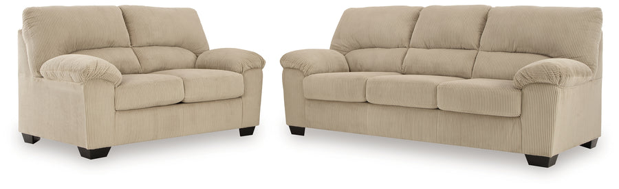 SimpleJoy Sand Sofa and Loveseat 24203