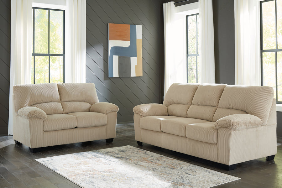 SimpleJoy Sand Sofa and Loveseat 24203