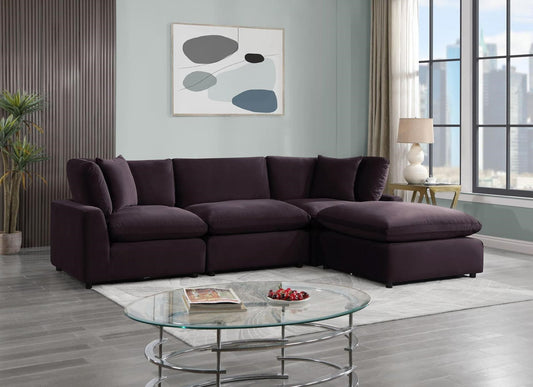 SKY 118" Plum Velvet Modular Sectional